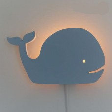 Wooden lamp whale