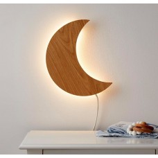 Wooden lamp moon
