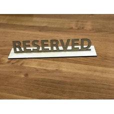 Wooden text Reserved 