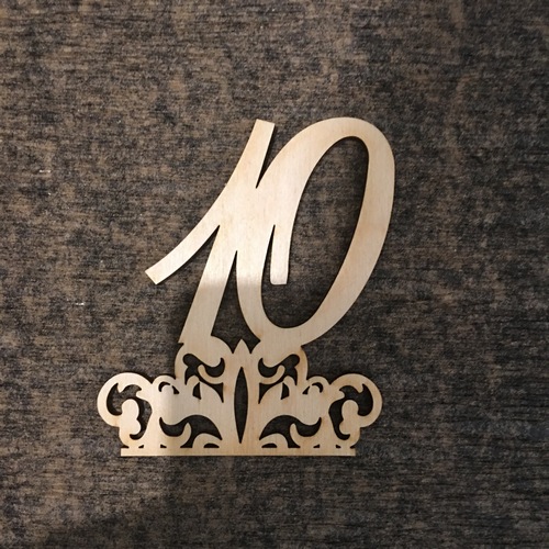 Wooden number for table decoration