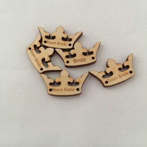 Wooden crown for bracelet