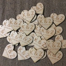 Wooden heart with engraving of your choice