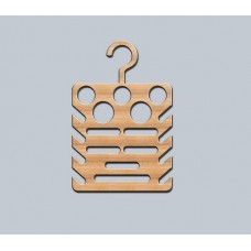 Wooden hanger for bow ties