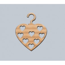 Wooden hanger for scarves