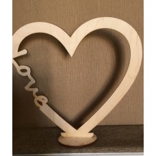 Wooden heart Love