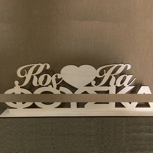 Wooden wedding table decoration