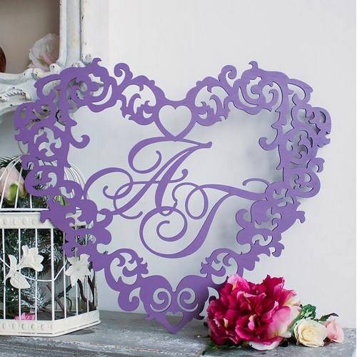 Wooden heart with letters Wooden heart with letters