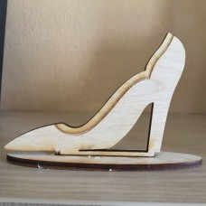 Wooden decoration shoe