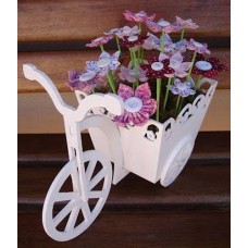 Wooden bicycle for flowers
