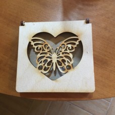 Wooden wedding rings box