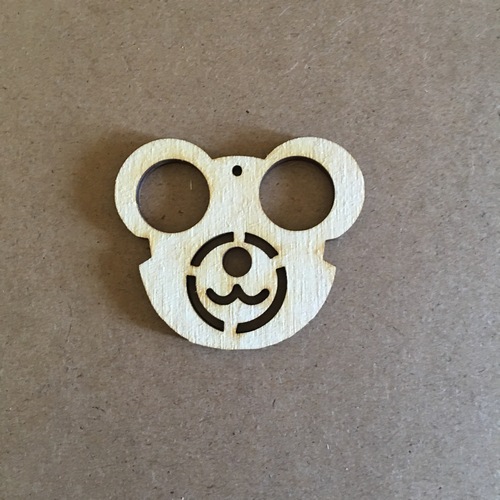 Wooden earphones' holder