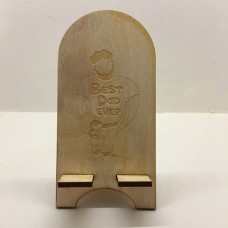 Wooden mobile phone stand – Dad