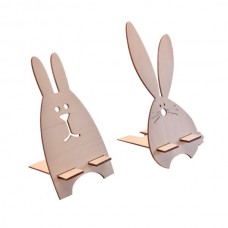 Wooden mobile phone stand – Rabbit