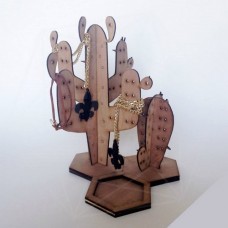 Wooden jewelry holder stand