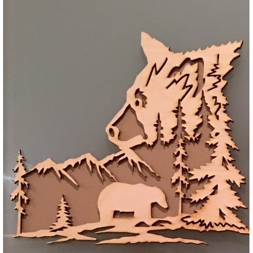 Wooden wolf Wooden wolf