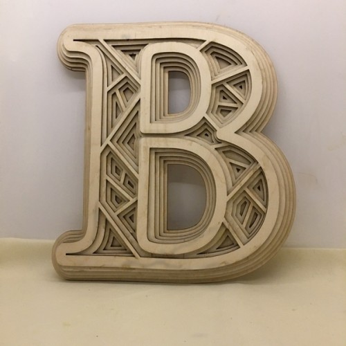 Wooden 3D letter Wooden 3D letter