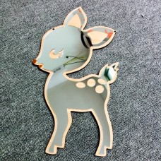 Wood and acrylic mirror – deer