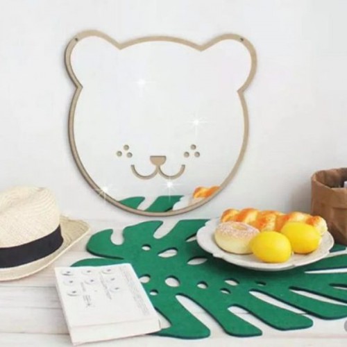 Wood and acrylic mirror – bear Wood and acrylic mirror – bear