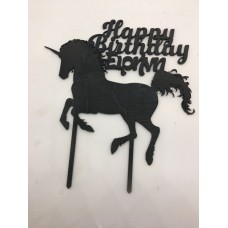 Wooden cake topper with text of your choice