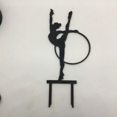 Wooden cake topper – ballerin