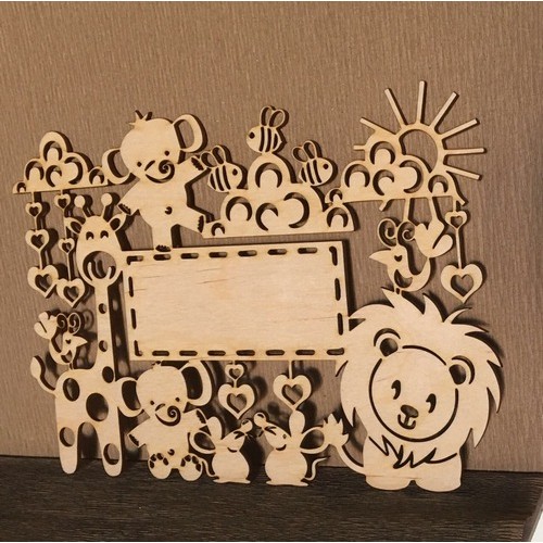 Wooden birthday celebration Forest animals