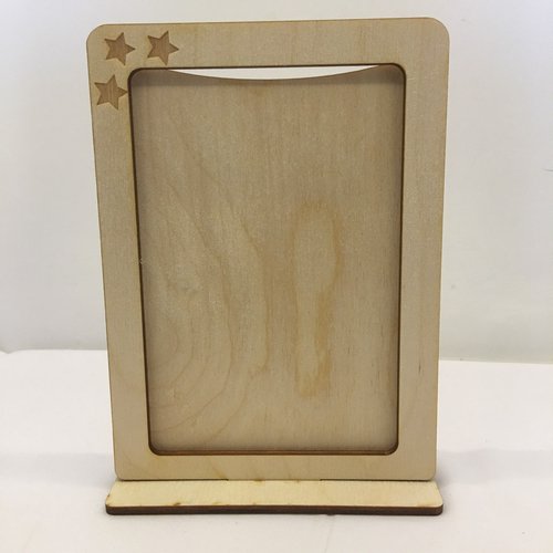 Wooden photo frame with stars Wooden photo frame with stars