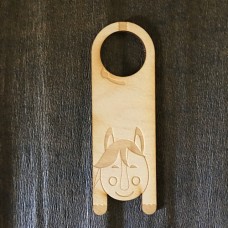 Wooden door hanger Horse