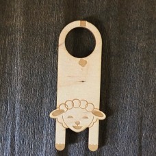 Wooden door hanger Sheep