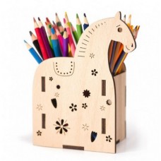Wooden horse pencil case