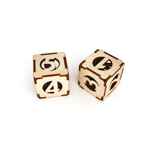 Wooden dice Wooden dice