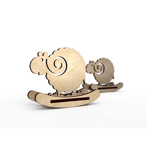 Wooden rocking sheep Wooden rocking sheep