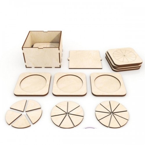 Wooden fractions puzzle Wooden fractions puzzle