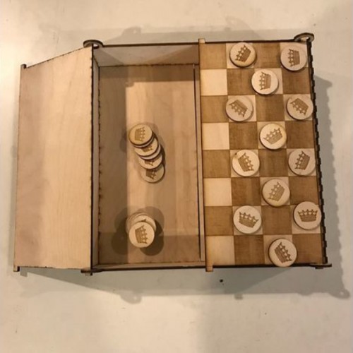 Wooden checkers Wooden checkers