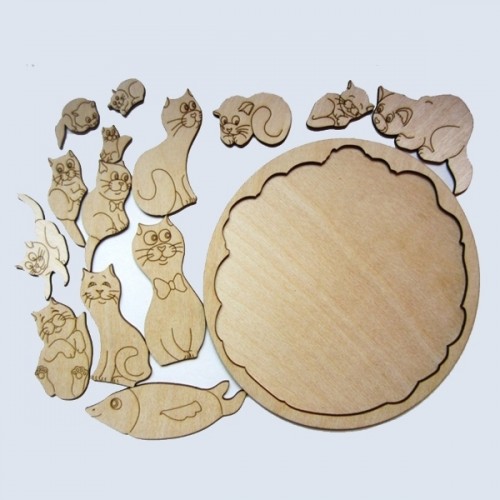Wooden cats puzzle Wooden cats puzzle