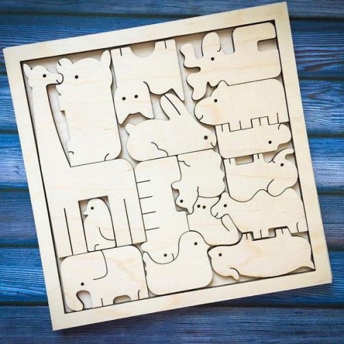 Wooden animals puzzle game Wooden animals puzzle game