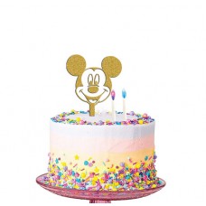 Wooden cake topper Mickey Mouse
