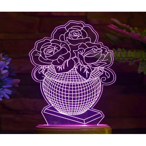 Acrylic lamp Flower vase