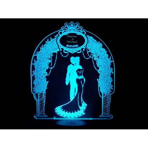 Acrylic lamp Bride and Groom