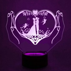 Acrylic lamp Love