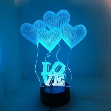 Acrylic lamp Love