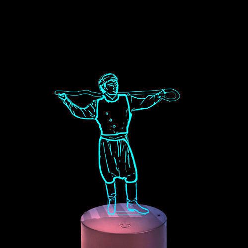 Acrylic lamp Cretan man Acrylic lamp Cretan man