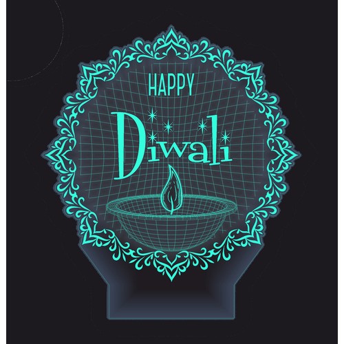 Acrylic lamp Diwali Acrylic lamp Diwali