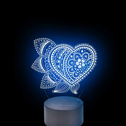 Acrylic lamp heart Acrylic lamp heart