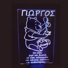 Acrylic lamp Comic hero with name of your choice