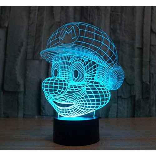 Acrylic lamp Super Mario head Acrylic lamp Super Mario head