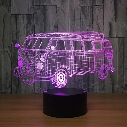 Acrylic lamp Bus with name of your choice Acrylic lamp Bus with name of your choice