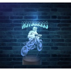 Acrylic lamp Motocross