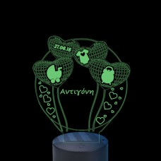 Acrylic lamp Birthday celebration with text of your choice