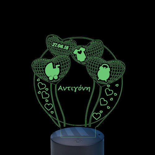 Acrylic lamp Birthday celebration with text of your choice Acrylic lamp Birthday celebration with text of your choice
