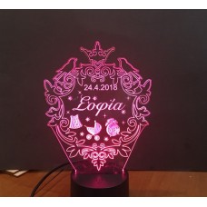 Acrylic lamp Birthday celebration with text of your choice